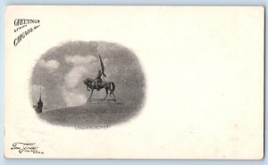 Chicago Illinois IL Postcard Greetings Logan Monument 1900 Vintage Antique PMC