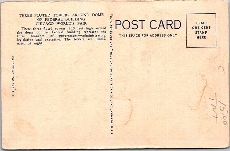Postcard TOWER SCENE Chicago Illinois IL AO0906
