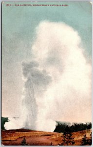 Old Faithful Geyser Yellowstone National Park Wyoming WY Attraction Postcard