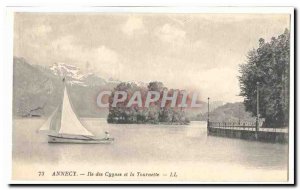 Annecy Postcard Old Swan Island and the Spinner (volilier)