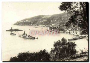 Old Postcard Villefranche Sur Mer City and the Bay Ferries