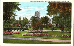 West High School Denver Colorado Vintage Postcard Standard View Card