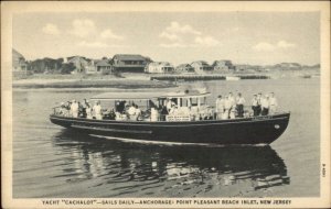Inlet NJ Yacht Boat Cachalot Old Postcard