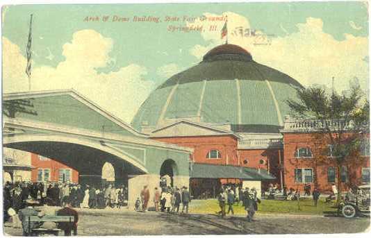 Arch & Dome Bldg State Fair Grounds Springfield, Illinois, 1911 Divided Back