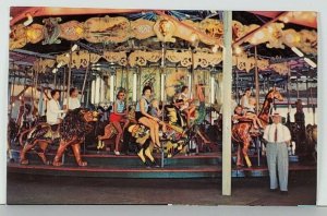 MD Ocean City Maryland Merry Go Round 1966 to Ridgeway W Va Postcard Q3