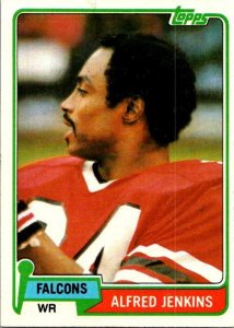 1981 Topps Football Card Alfred Jenkins Atlanta Falcons sk10258