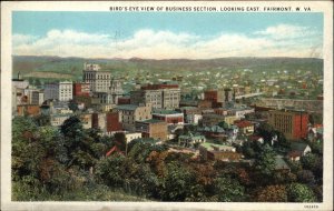 Fairmont West Virginia WV Birdseye View c1920s Postcard