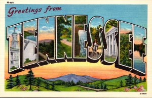 Tennessee Greetings From Large Letter Linen