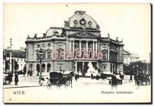 Old Postcard Deutsches Theater Wien Volkstheater