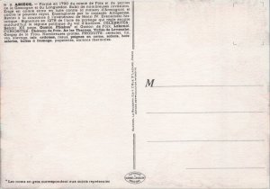 France Ariège... Pamiers, Foix, St. Girons Map Postcard BS.30