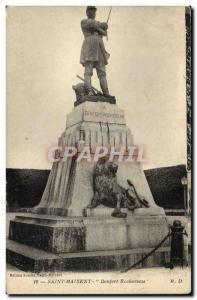 Saint Maixent Old Postcard Denfert Rochereau (Lion)