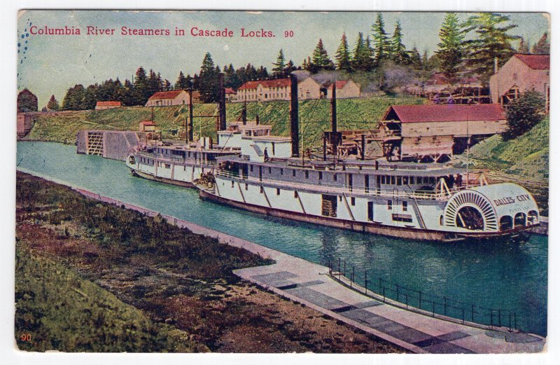 Columbia River Steamers in Cascade Locks