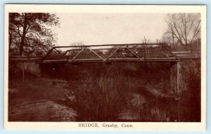 GRANBY, Connecticut  CT   BRIDGE  ca 1910s Hartford County  Postcard