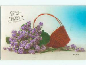 tinted rppc c1910 BEAUTIFUL FLOWERS AC8915