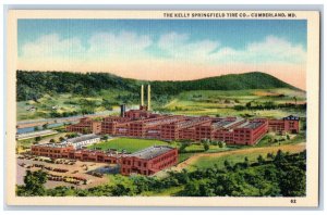 Cumberland Maryland Postcard Kelly Springfield Tire Factory 1940 Vintage Antique