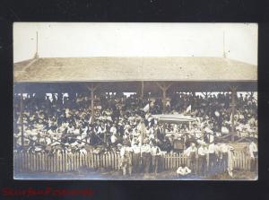 RPPC ALLISON IOWA COUNTY FAIR GRANDSTAND VINTAGE REAL PHOTO POSTCARD