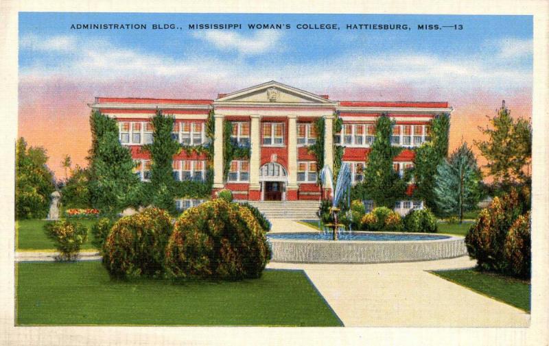 MS - Hattiesburg. Mississippi Woman's College, Administration Building