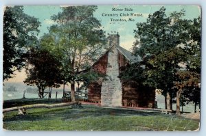 Trenton Missouri Postcard River Side Country Club House Exterior Building c1910