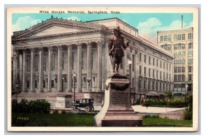 Vintage 1920s Postcard Miles Morgan Memorial, Springfield, Massachusetts