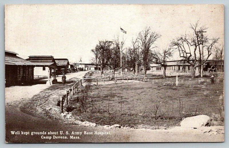 WW1 US Army Base Hospital Fort Devens Massachusetts Postcard | United