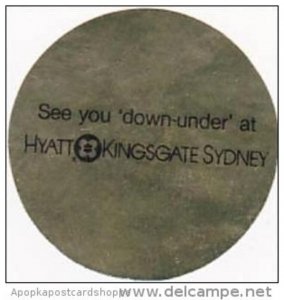 AUSTRALIA SYDNEY HYATT HOTEL KINGSGATE VINTAGE LUGGAGE LABEL
