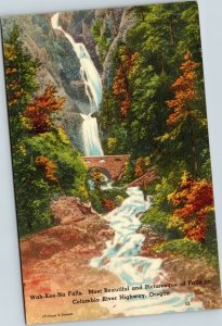 postcard Oregon - waterfall Wah-Kee-Na Falls