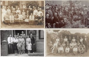 Large Group Photos Guest House 4x Edwardian Real Photo Postcard s
