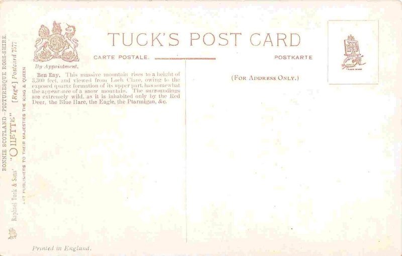 Ben Eay Loch Clare Ross-Shire Scotland UK 1910c Tuck postcard