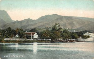 UDB Postcard; Vue de Papeete from Harbor, by F. Homes, Tahiti, Unposted