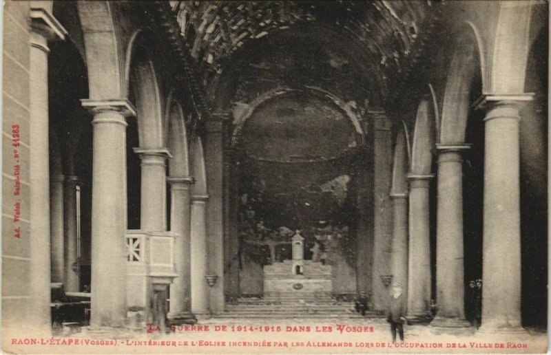 CPA Guerre 1914-17 RAON-l'ÉTAPE L'interieure de L'Église (151466)