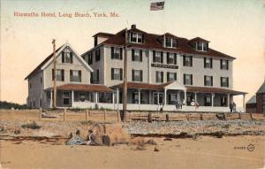 York Maine Long Beach Hiawatha Hotel Antique Postcard K26828