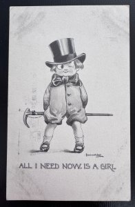 Bernhardt Wall Humor All I Need Now Is A Girl 1913 Panama-Pacific Slogan (a3)