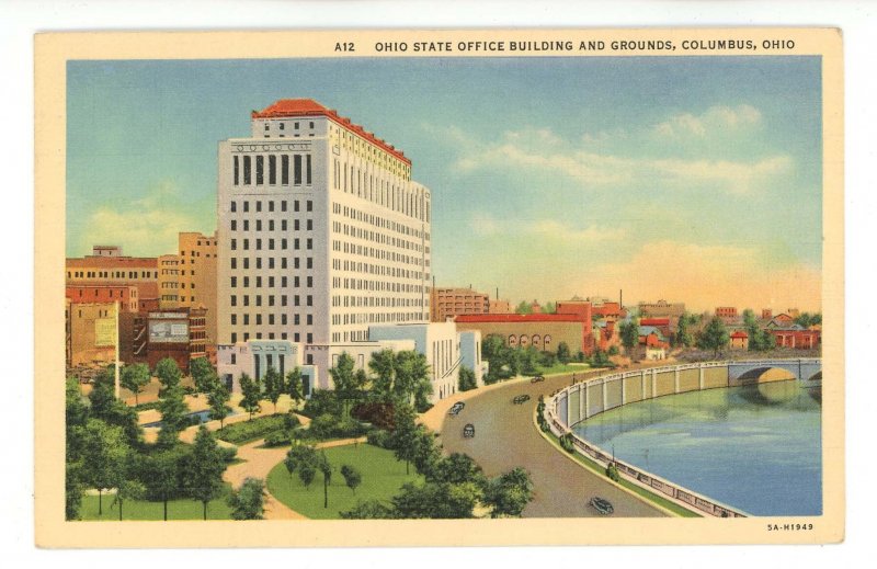 OH - Columbus. Ohio State Office Building & Grounds ca 1935