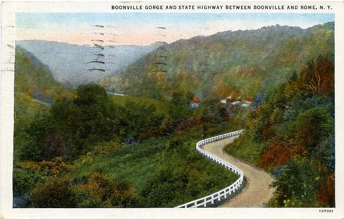 Boonville Gorge & State Highway Between Boonville & Rome NY New York pm 1938 WB