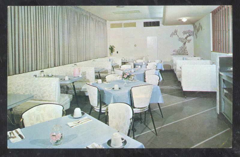 OKLAHOMA CITY OKLAHOMA ROUTE 66 THE ÉCLAIR RESTAURANT INTERIOR ADV. POSTCARD