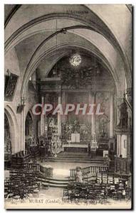 Old Postcard Murat Interior of & # 39Eglise