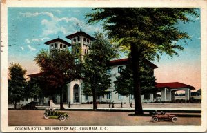 Vtg South Carolina SC Columbia Hotel Hampton Avenue 1920s Old View Postcard