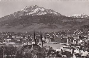 Switzerland Luzern mit Pilatus 1954 Photo