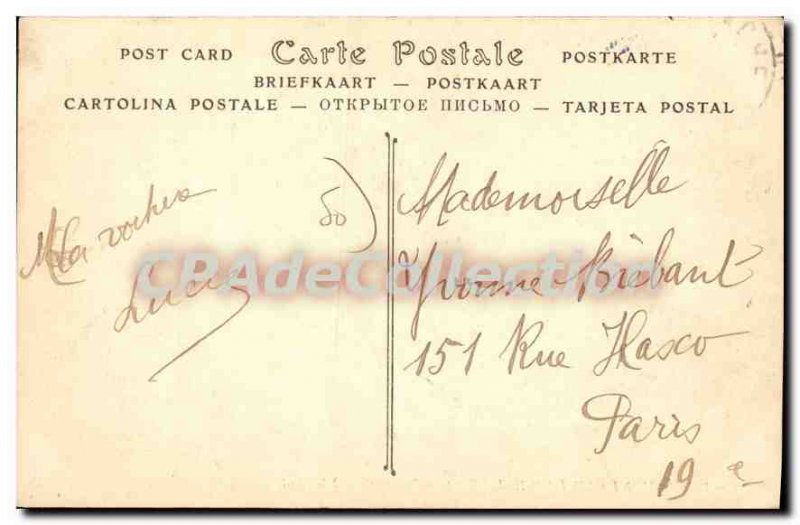 Old Postcard Mont St Michel Car Genets