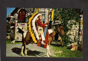 Chief Poking Fire Caughnawaga Indian Tribe Reserve Canada postcard Carte Postale