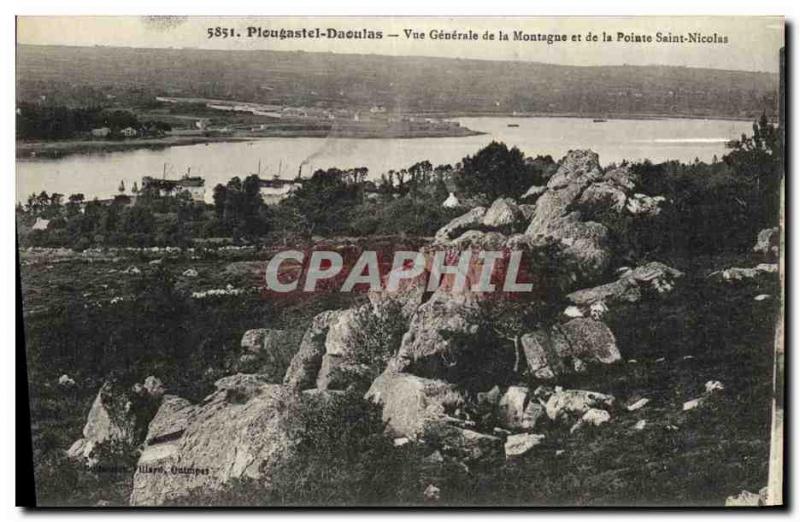 Old Postcard Plougastel Daoulas Vue Generale of the Assembly and the Pointe S...
