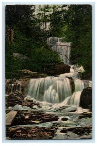 1916 Walker Brook Falls Ridgewood New Jersey NJ Handcolored Waterfalls Postcard