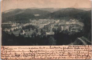 Czech Republic Gruss Aus Marienbad Mariánské Lázně Vintage Postcard 04.13