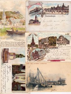 BELGIUM 77 Vintage Litho Postcards pre-1910 (L2914)