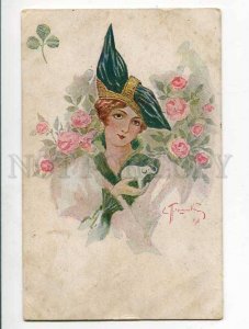 285866 RUSSIA Lady w/ Elephant By PLOSHINSKY old ART NOUVEAU