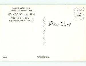 Unused Pre-1980 CLIFF HOUSE MOTEL Ogunquit Maine ME s3451