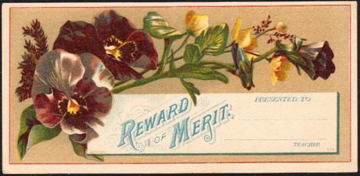 Reward of Merit  G.P. Brown Beverly Mass Sample Card