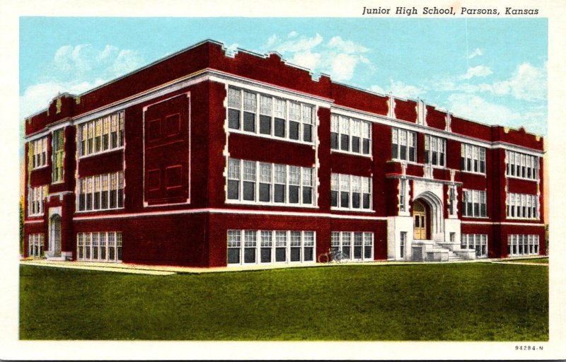 Kansas Parsons Junior High School Curteich