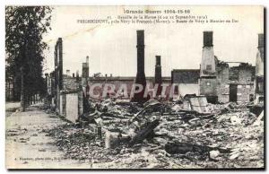 Old Postcard Great Battle War Marne Frignicourt Pres Vitry le Francois Route ...