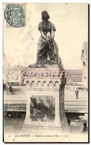 Old Postcard Crotoy Statue of Jeanne d & # 39Arc